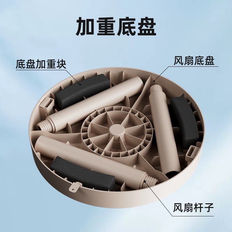 2026新款落地扇折叠收纳家用电风扇语音触屏懒人风扇可摇头平面扇