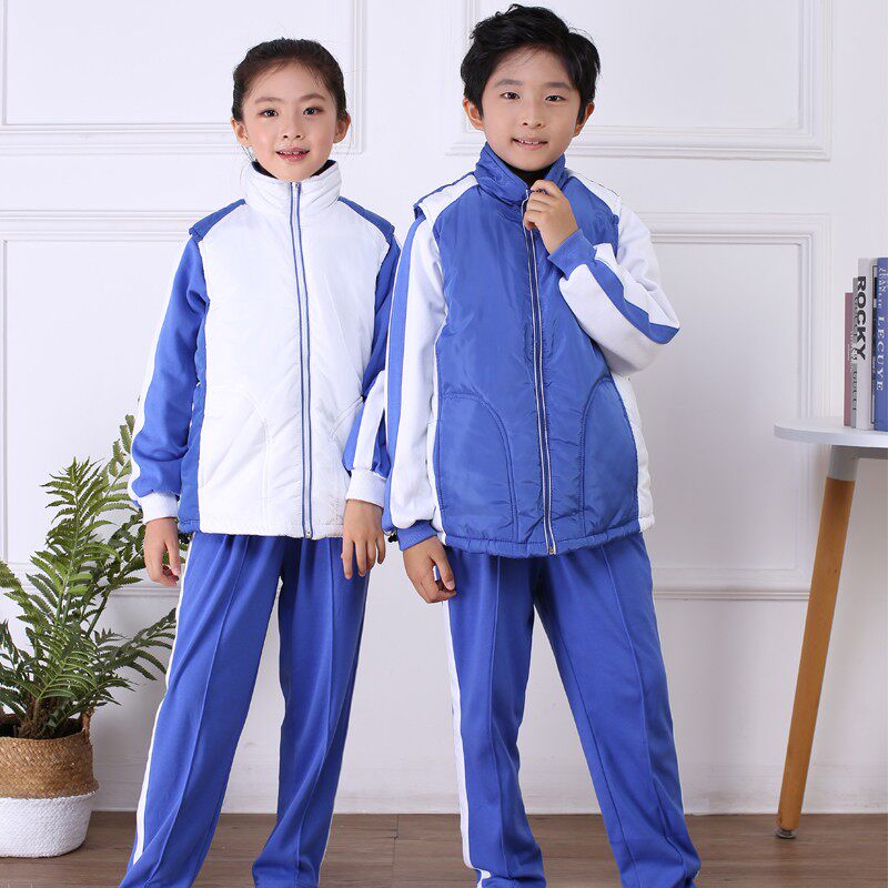 深圳校服小学生校服冬季马甲加厚加棉背心马甲深圳校服冬季棉马甲