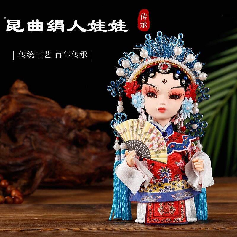 。中国特色礼物送老外古风绢人娃娃摆件新年送外国人的国外客户礼