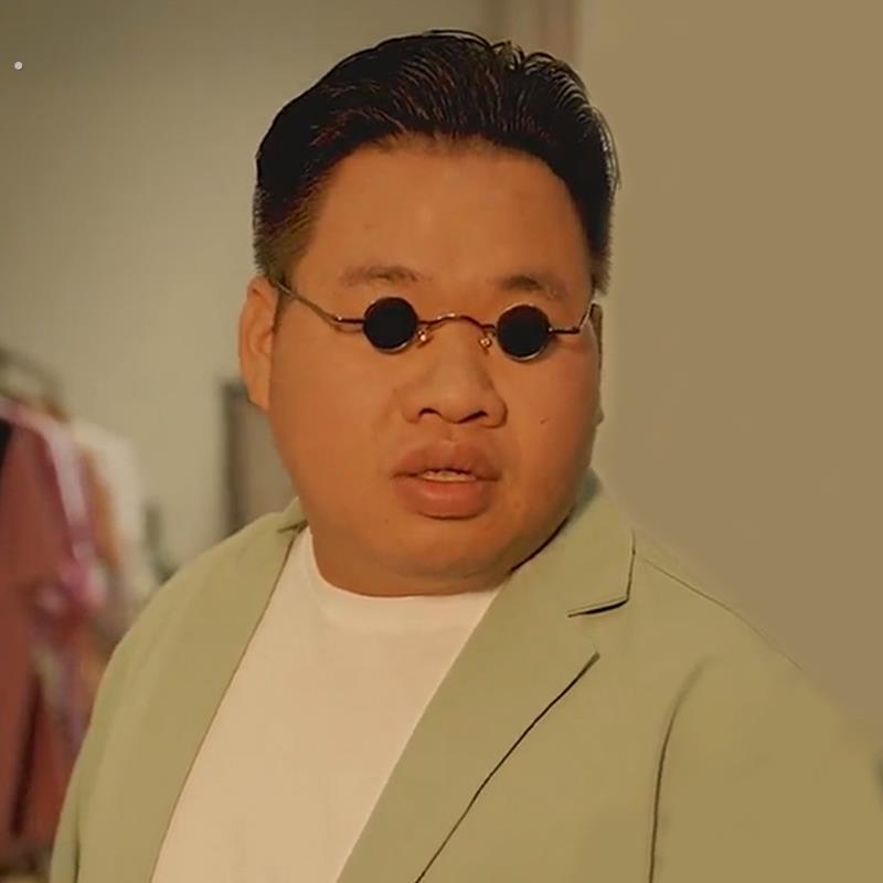 冷少迷你小太阳眼镜男款高级感圆框太阳眼镜师爷搞笑小镜片太阳眼
