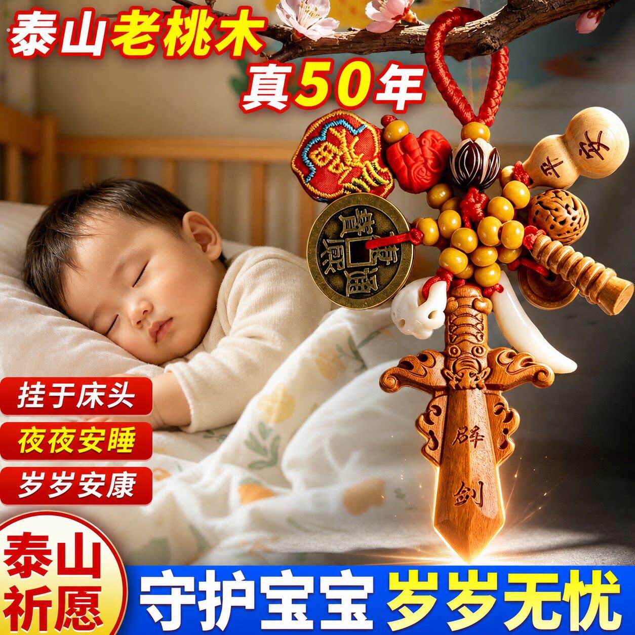 老师推荐桃木葫芦挂件随身真品桃木剑婴儿普陀野生正宗桃枭钥匙扣