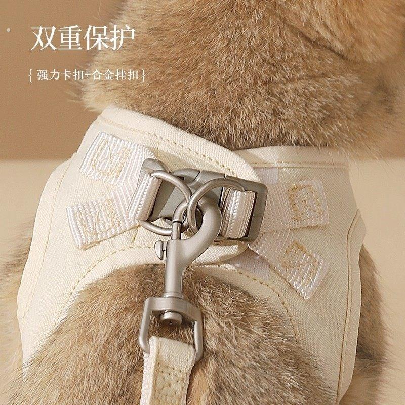 猫咪牵引绳宠物胸抱婴袋背心式防挣脱猫绳子遛猫绳溜猫炼子外出专