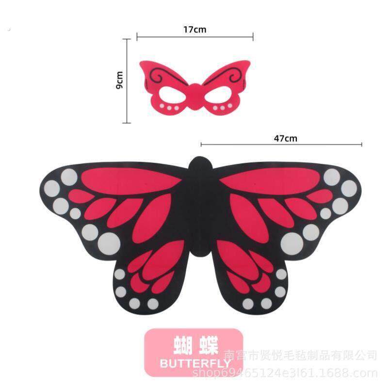 少儿猫头鹰黄鹂动物小鸟孔雀翅膀披风装扮道具走秀表演服装万圣节