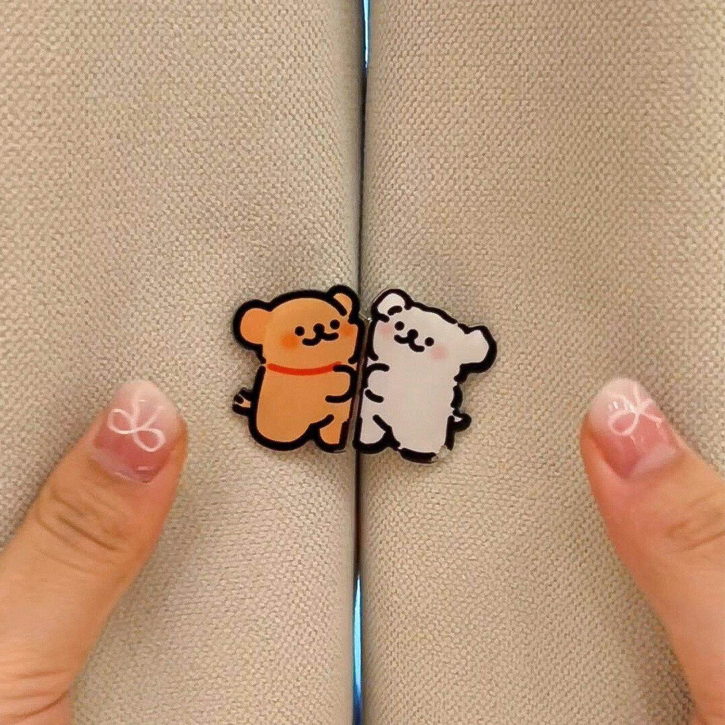 可爱小狗窗帘防漏光神器磁吸窗帘扣卧室中间缝隙遮光闭合扣吸磁扣