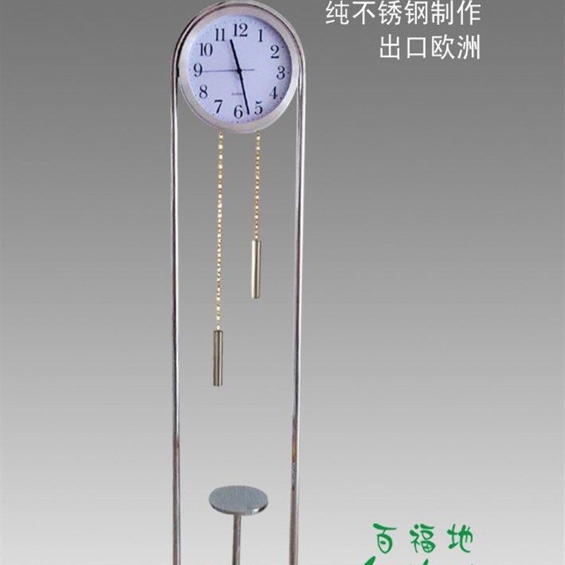 创意落地时钟欧式落地钟铁艺座钟简易钟客厅挂钟立式钟静音石英钟