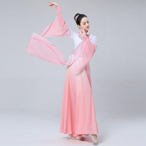 荷花奖古典舞蹈演出服能不忆江南婉约艺考服装女子扇子群舞表演服