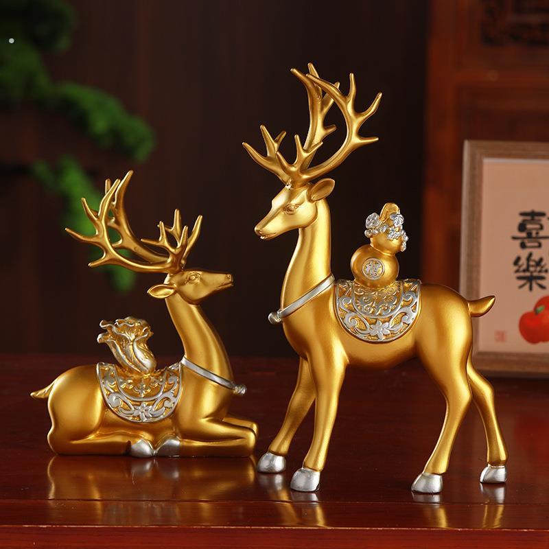 创意福鹿酒柜装饰品轻奢家居客厅玄关电视柜摆件树脂工艺新年礼物
