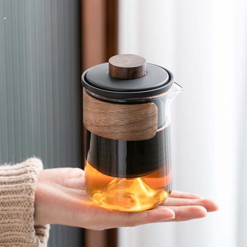 旅行茶具茶杯小套装玻璃便携式户外一壶三杯陶瓷快客杯简易泡茶壶