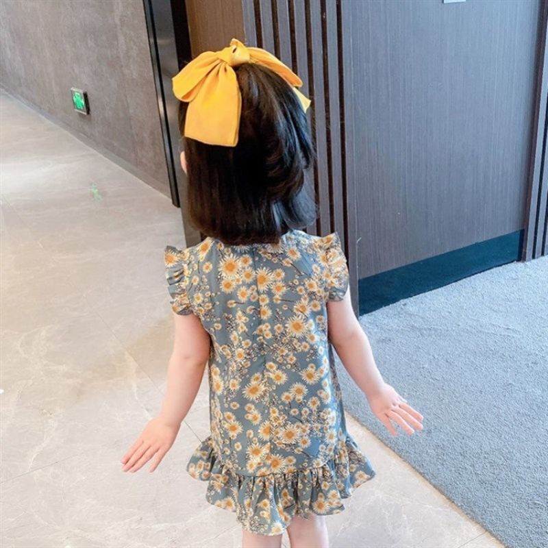 儿童旗袍夏季女童中小童宝宝棉布旗袍