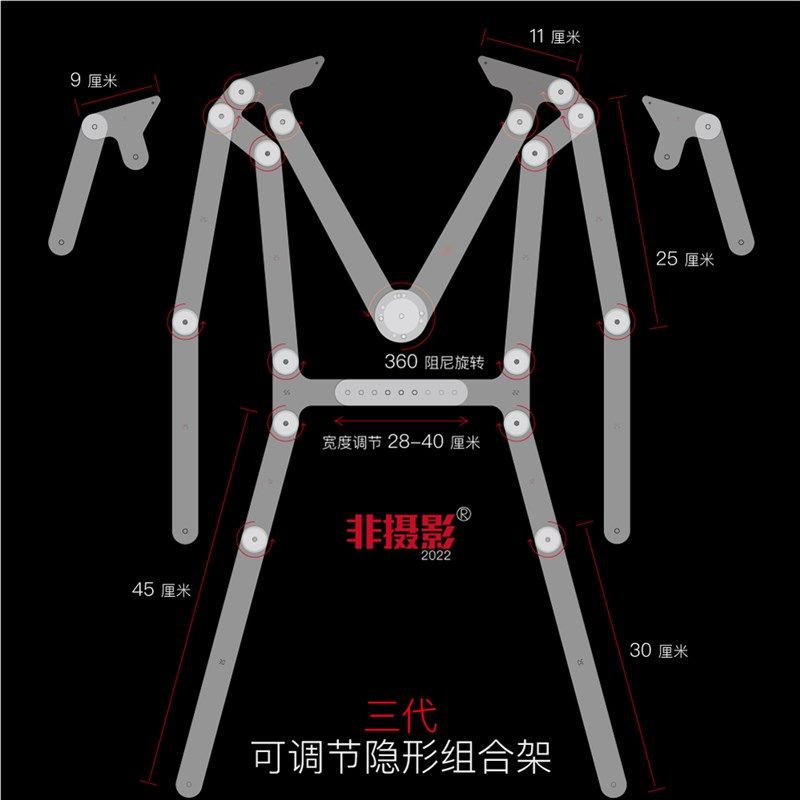 非摄影服装展示架可调节透明隐形摄影衣架女装风衣连衣裙拍摄道具