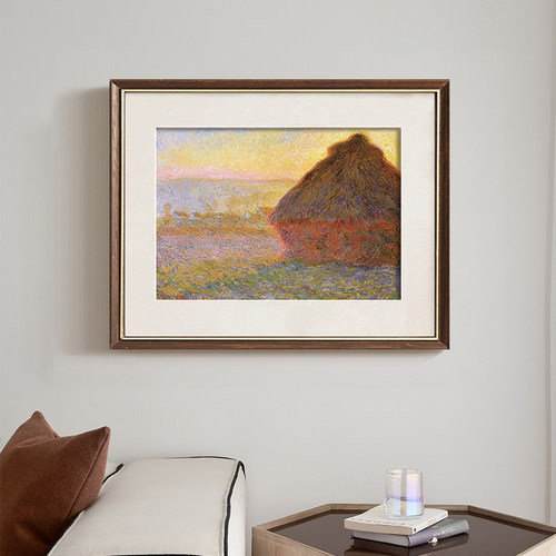 莫奈装饰画小众艺术喷绘挂画客厅餐厅玄关油画风格艺术画民宿壁画