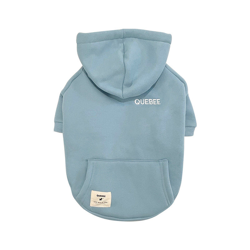 QB宠物狗狗秋冬加厚加绒卫衣带帽棉衣保暖冬季衣服雪纳瑞法斗比熊