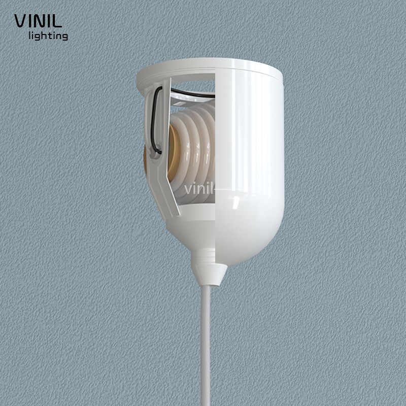 餐厅小客厅吊灯220V灯具自动升降器悬停E27灯头DIY灯具改装配件