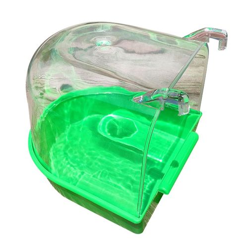 鸟用洗澡盆沐浴盆虎皮鹦鹉亚克力喂食器画眉用品用具大号鸟笼澡盒