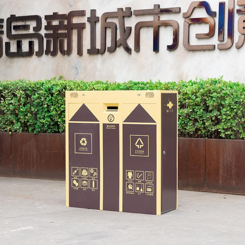 不钢锈分垃圾桶户圾外创意大FLLJT-0号分类收纳桶室外果皮类箱街