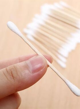 居家日用优质100支软袋木棒双头棉签 卫生棉棒美容棒 化妆棉签棒