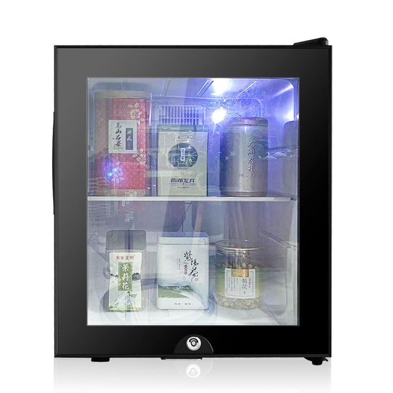 绿茶冷藏柜办公室家用小型冰吧茶叶储藏绿茶专用保鲜储存冰箱带锁