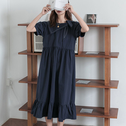 【FQ055-女生学院风海军领连衣裙】服装样板DY做衣服图纸女装纸样