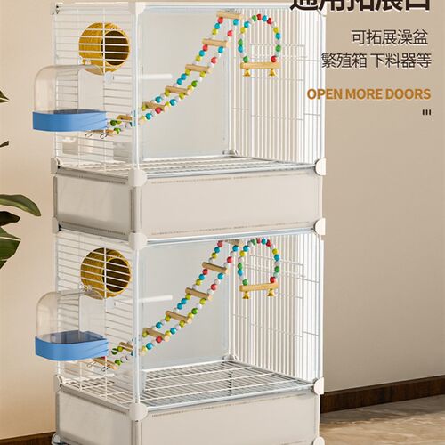 安吉派特鸟笼鹦鹉笼子家用专横丝双层玄凤虎皮牡丹豪华大号别墅笼