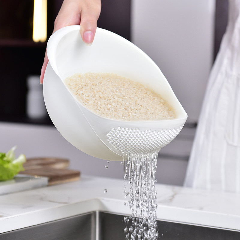 淘米器洗米筛沥水篮厨房用品家用多功能加厚淘米盆塑料洗菜果蔬篮