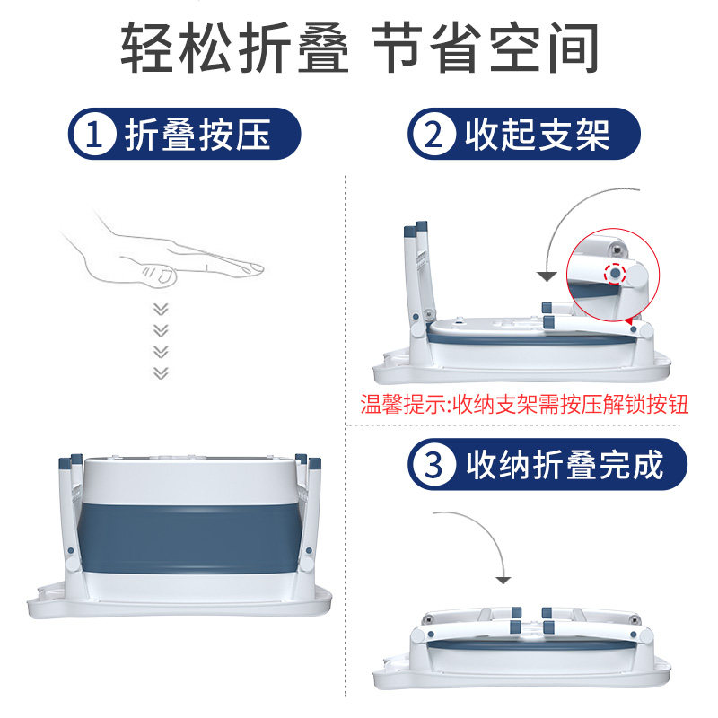 婴儿洗澡盆宝宝浴盆新生儿童洗澡桶折叠浴桶可游泳家用泡澡桶大号