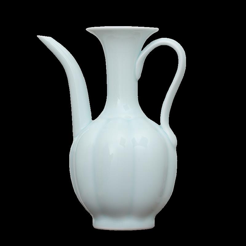 宋点茶小号手执壶影青汤瓶景德镇复古酒壶中式仿宋执壶陶瓷小茶壶