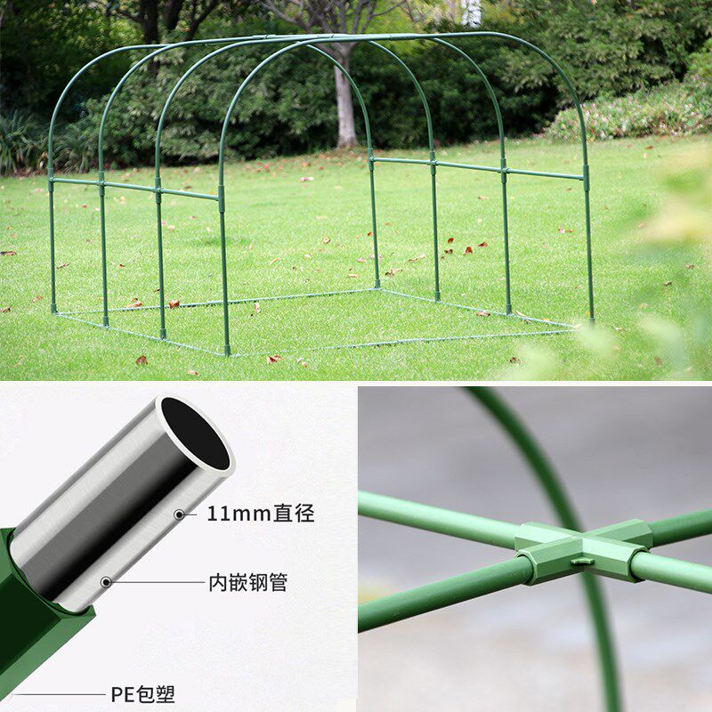 家用防虫小花棚室外多肉植物保暖防晒防风简易小暖房骨架防冻防雨