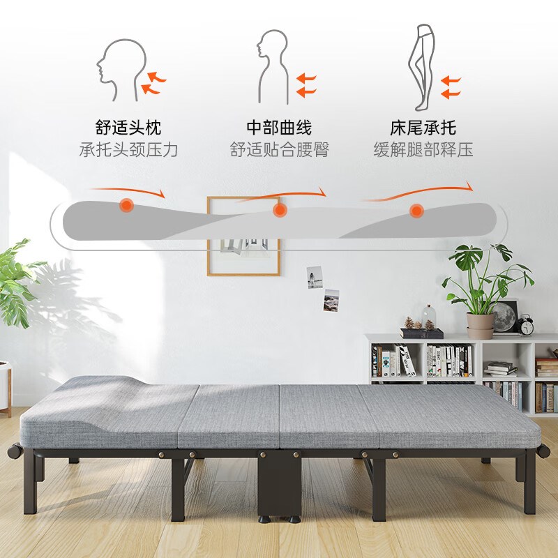 奥凯弗午休折叠床单人躺椅家用简易硬板医院陪护小行军床午睡神器