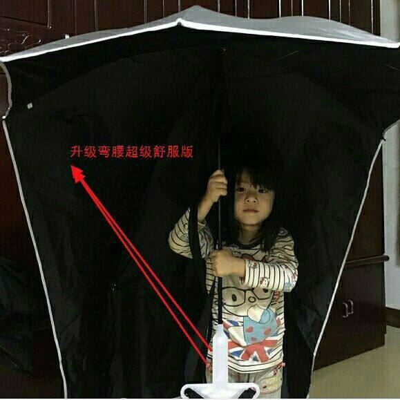 采茶遮阳帽子背伞防晒钓伞防暴雨 高档干农活帽子农民工钓鱼雨伞