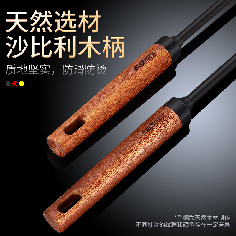 铁锅铲家用炒菜铲子老式厨具日式实木柄把汤勺子铲子套装铁锅专用