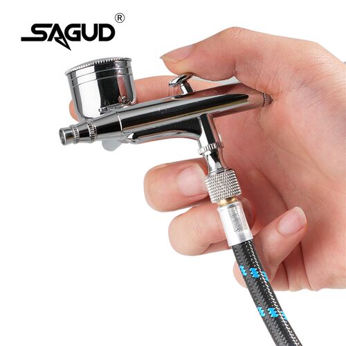 SAGUD侧壶下壶双壶模型喷笔套装134美工家具皮革美甲上色补喷漆笔