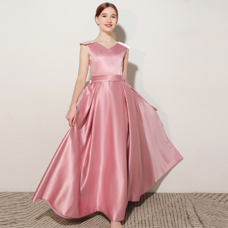 女童小提琴演奏钢琴长笛演出晚礼服高端儿童走秀生日宴会公主长裙