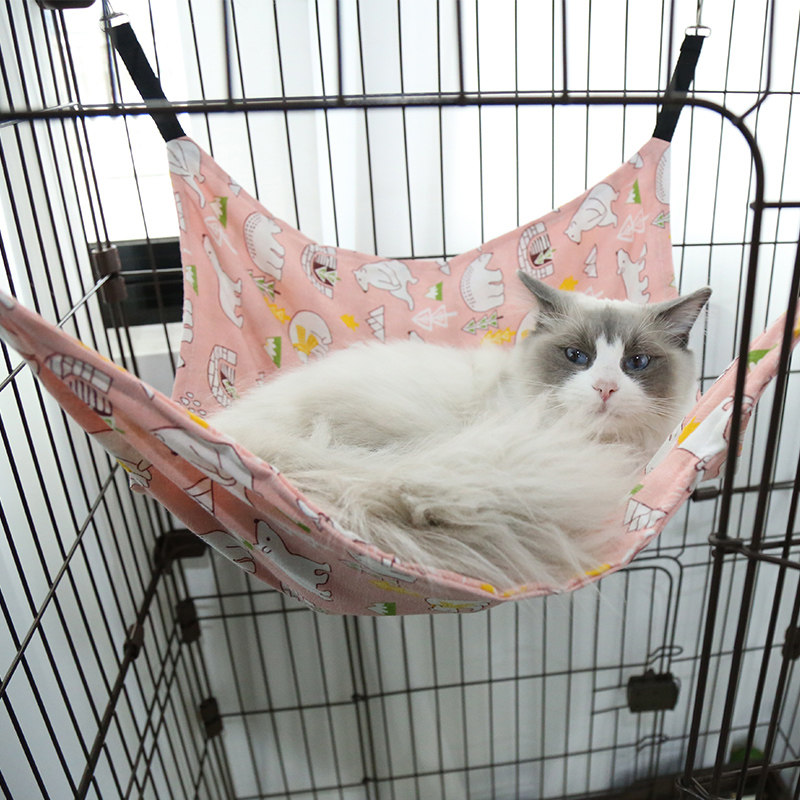 网红款猫笼吊床猫咪秋千悬挂床 可挂钩宠物睡床秋冬加绒挂窝吊篮