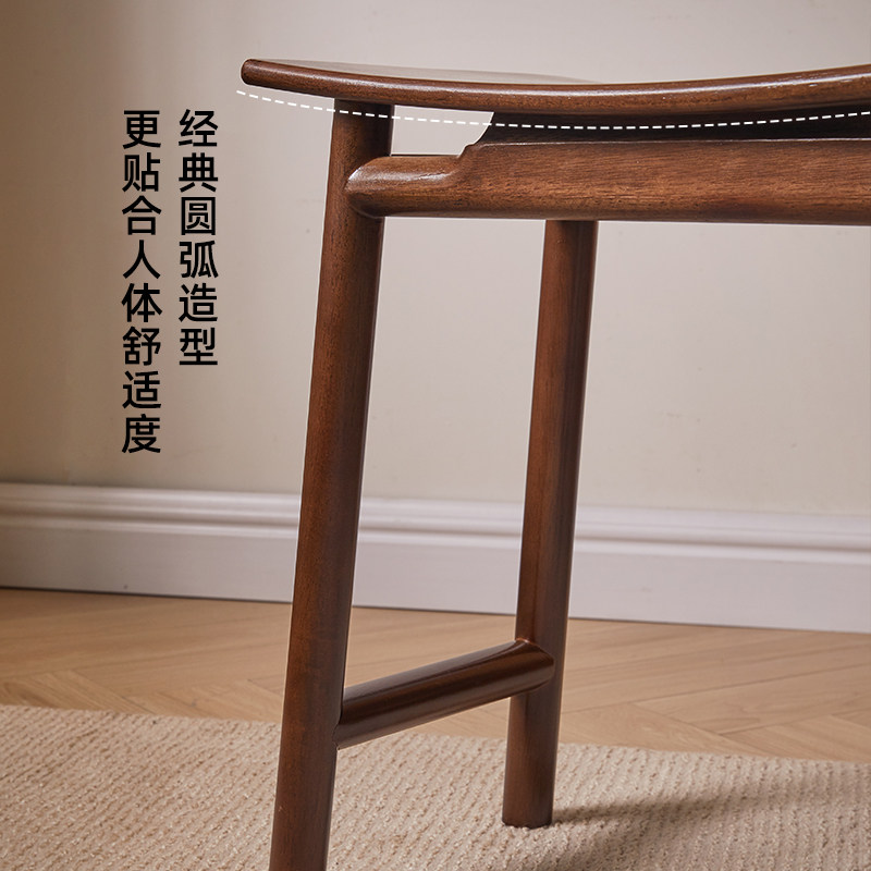 全实木化妆凳玄关换鞋凳女生卧室家用梳妆凳子简约餐凳中式矮凳子