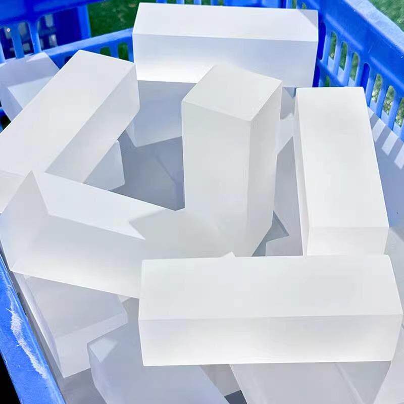 亚克力磨砂展示架加厚方柱组合饰品陈列道具创意哑光氛围灯底座
