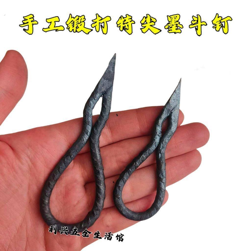 老式手工锻打专用木工老款专用工具墨斗特尖加长固定画线划线图片
