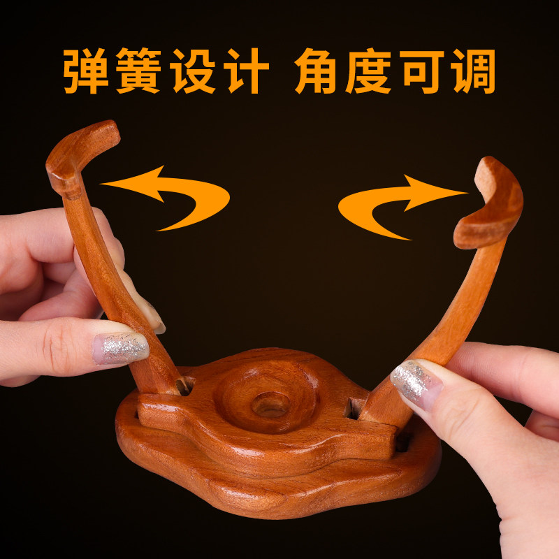 葫芦底座实木支架高端文玩精品蝈蝈罐棒子专用底托架摆件手工制作