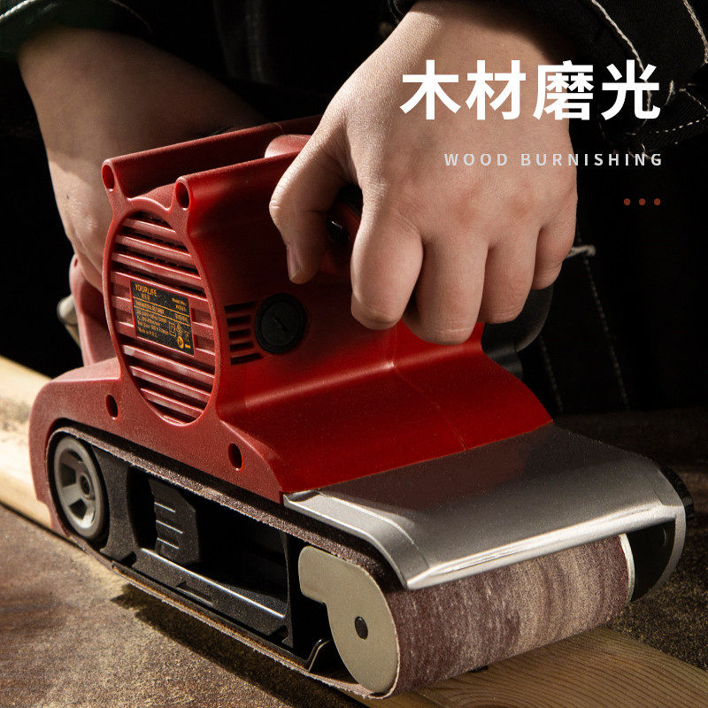 固强砂带机砂带打磨机手提式沙带机小型台式木工磨光机平面砂光机