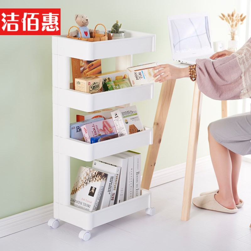 日式厨房置物架落地多层水果蔬菜收纳架厨房用品多功能塑料菜架子