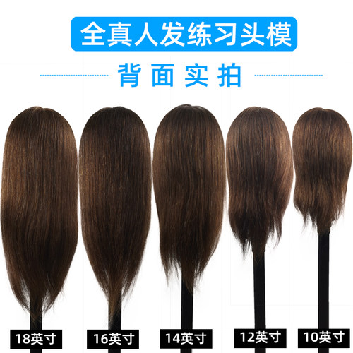 全真人发教习头美发头模练习可吹剪烫染漂卷模特头公仔头假人头模