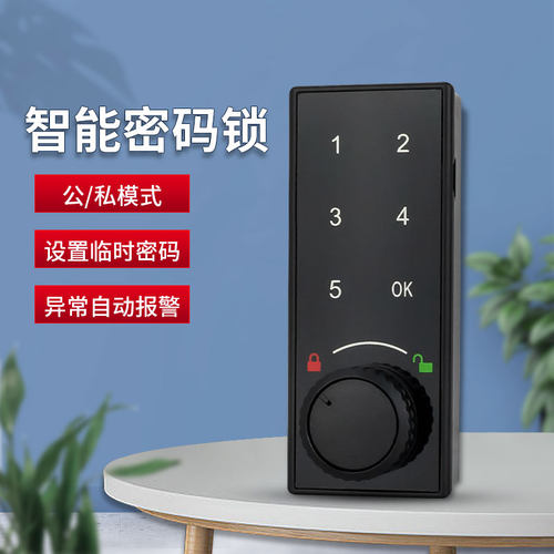 智能电子触屏密码锁信报箱文件档案柜健身储物衣柜子门抽屉转舌锁