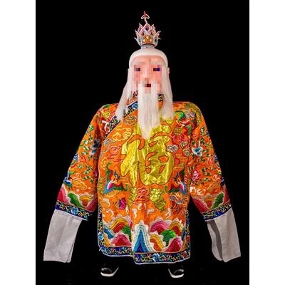 月老塔骨神将福州长乐游神庙会景区闽电音三太子帽子服装