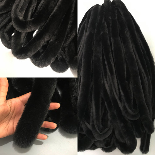 花边辅料仿兔毛条毛边DIY童装旗袍唐装汉服斗篷比甲蕾丝边毛领子