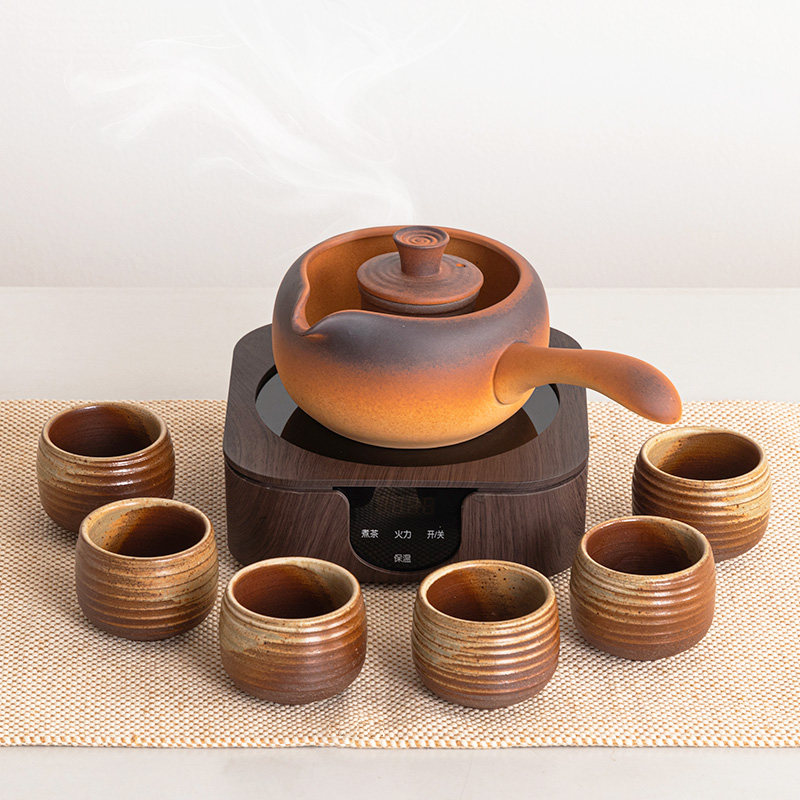 家用陶瓷泡茶壶烧水壶电陶炉侧把过滤煮茶器老白茶普洱小青柑专用