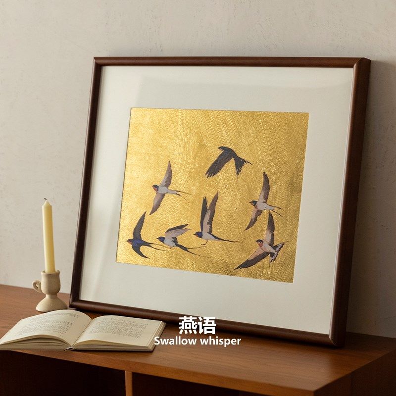 线稿日记燕语装饰画/卧室挂画客餐厅入户玄关背景墙落地