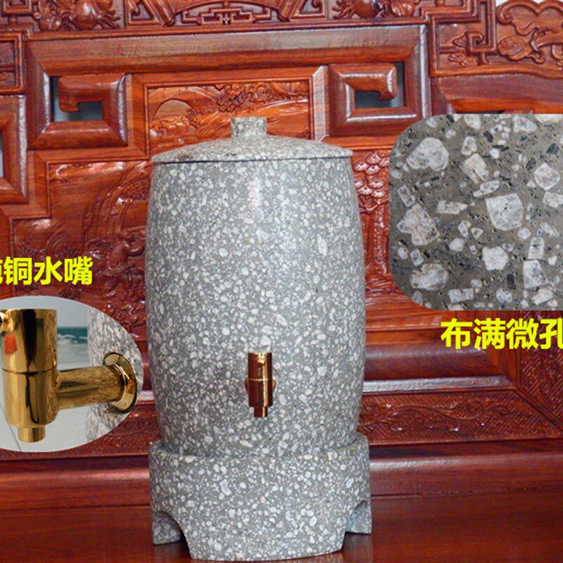 特级麦饭石水桶天然原石费紫砂家用水缸净水器储水罐 饮水机包邮