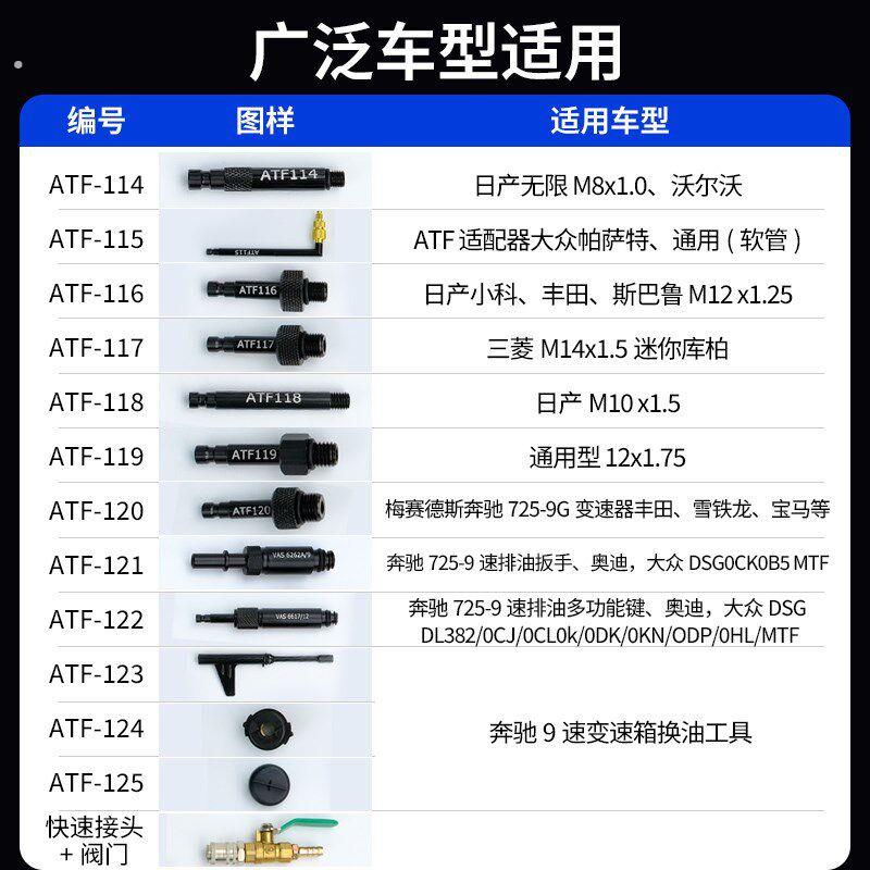 波箱油加油壶专用接头 5件套变速箱油加注工具 福斯奥迪全套接头