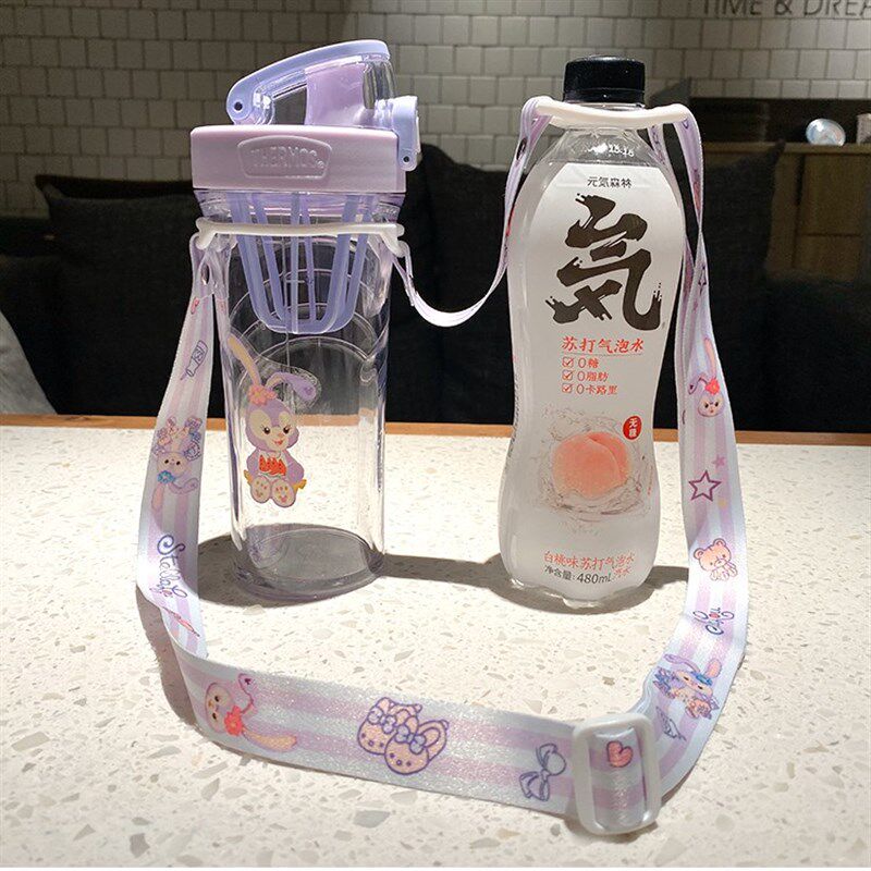 素雅风保温杯挂绳背带水杯矿泉水水瓶饮料瓶大人斜挎杯套国风汉服