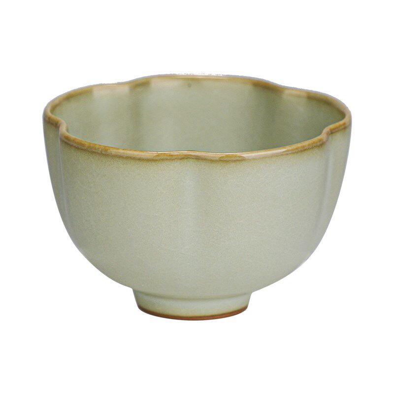 汝窑主人杯复古茶盏景德镇手工陶瓷汝瓷开片品茗杯单杯梅花杯茶杯
