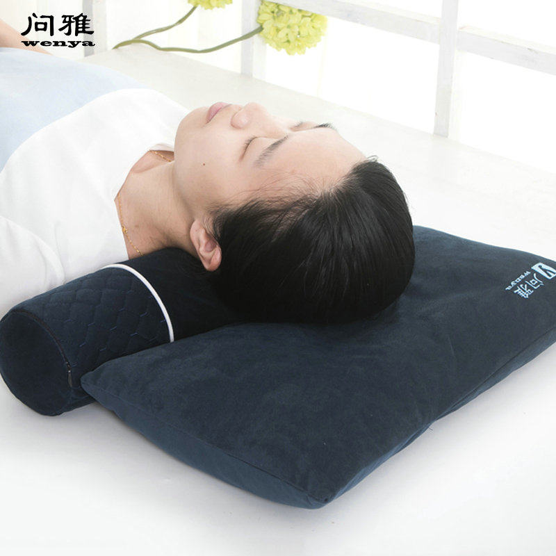颈椎枕 圆形糖果枕单人成人颈椎护颈枕 圆枕头竹炭硬圆柱护颈枕芯